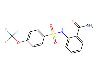 2-(((4-(Trifluoromethoxy)phenyl)sulfonyl)amino)benzamide structure