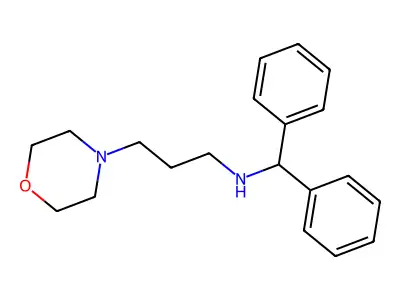 4-Morpholinepropanamine, N-(diphenylmethyl)- structure