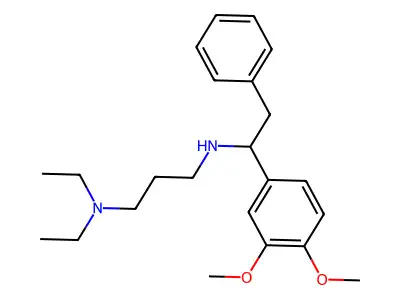 1,3-Propanediamine, N'-(1-(3,4-dimethoxyphenyl)-2-phenylethyl)-N,N-diethyl- structure