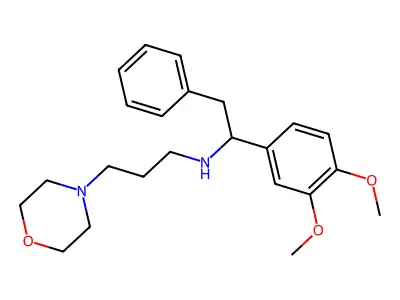 4-Morpholinepropanamine, N-(1-(3,4-dimethoxyphenyl)-2-phenylethyl)- structure