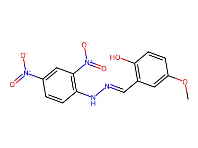 2-[[(2,4-Dinitrophenyl)hydrazinylidene]methyl]-4-methoxyphenol structure
