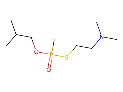 S-(2-(Dimethylamino)ethyl) O-(isobutyl) methylphosphonothioate structure