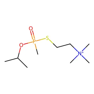 isopropyl S-2-trimethylammoniumethylmethylphosphonothioate structure
