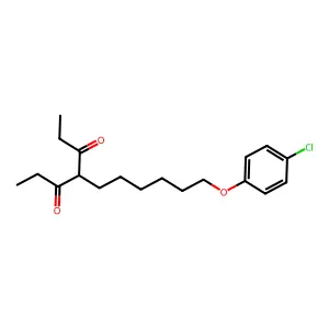 4-[6-(4-Chlorophenoxy)hexyl]heptane-3,5-dione structure