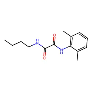 N-butyl-N'-(2,6-dimethylphenyl)oxamide structure