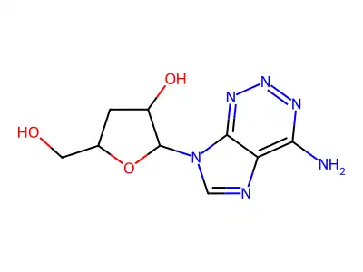 2-(4-Aminoimidazo[4,5-d]triazin-7-yl)-5-(hydroxymethyl)oxolan-3-ol structure