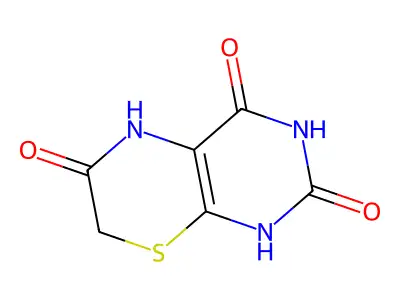 2H-Pyrimido(4,5-b)(1,4)thiazine-2,4,6(3H,7H)-trione, 1,5-dihydro- structure