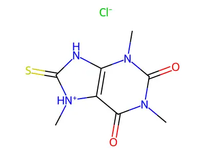 Caffeine, 8-mercapto-, hydrochloride structure