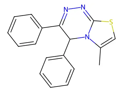 4H-Thiazolo(2,3-c)-as-triazine, 3,4-diphenyl-6-methyl- structure