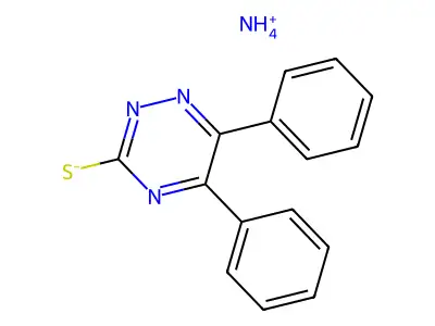 as-triazine-3-thione, 5,6-diphenyl-, ammonium salt structure