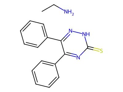 as-triazine-3-thione, 5,6-diphenyl-, ethylammonium salt structure