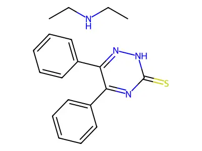 as-Triazine-3(2H)-thione, 5,6-diphenyl-, compd. with diethylamine structure