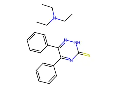 as-Triazine-3(2H)-thione, 5,6-diphenyl-, compd. with triethylamine structure