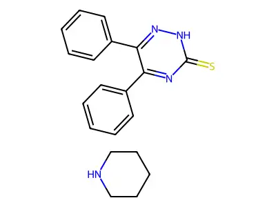 as-Triazine-3(2H)-thione, 5,6-diphenyl-, compd. with piperidine structure