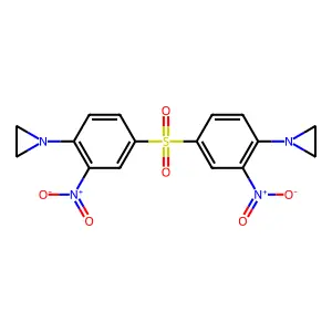 Aziridine, 1,1'-(sulfonylbis(2-nitro-4,1-phenylene))bis- structure