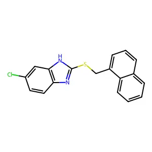 6-chloro-2-(naphthalen-1-ylmethylsulfanyl)-1H-benzimidazole structure