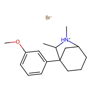 6-Azabicyclo(3.2.1)octane, 6,7-dimethyl-1-(m-methoxyphenyl)-, hydrobromide structure