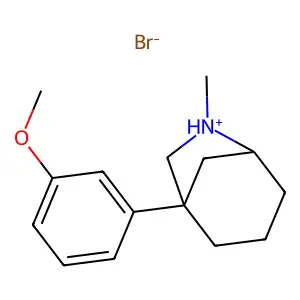 6-Azabicyclo(3.2.1)octane, 1-(m-methoxyphenyl)-6-methyl-, hydrobromide structure