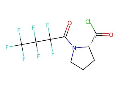 N-Heptafluorobutyrylproline structure
