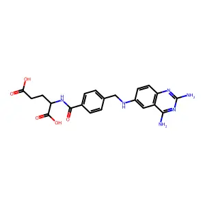 2-{4-[(2,4-Diamino-quinazolin-6-ylamino)-methyl]-benzoylamino}-pentanedioic acid structure