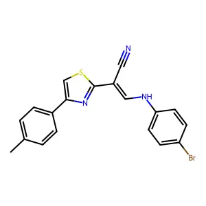 3-[(4-Bromophenyl)amino]-2-[4-(4-methylphenyl)-1,3-thiazol-2-yl]acrylonitrile structure