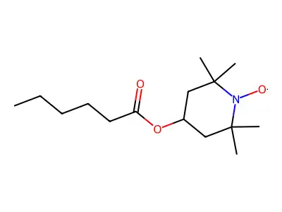 4-Hexanoyloxy-2,2,6,6-tetramethylpiperadinyl-1-oxy structure