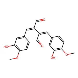 2,3-Bis[(3-hydroxy-4-methoxyphenyl)methylene]butanedial structure