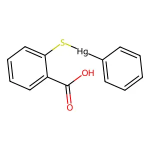 Mercury phenyl thiosalicylate structure