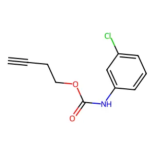 Carbamic acid, (3-chlorophenyl)-, 3-butynyl ester structure