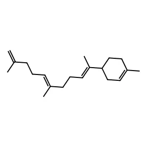 1-Methyl-4-(1,5,9-trimethyl-1,5,9-decatrien-1-yl)cyclohexene structure