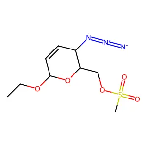 3-Azido-6-ethoxy-3,6-dihydro-2H-pyran-2-methanol methanesulfonate structure