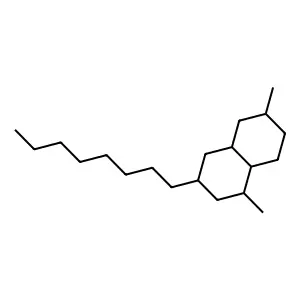 Naphthalene, decahydro-1,6-dimethyl-3-octyl- structure