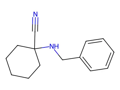 1-(Benzylamino)cyclohexane-1-carbonitrile structure