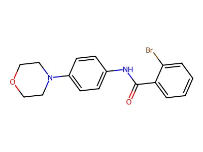 2-bromo-N-[4-(morpholin-4-yl)phenyl]benzamide structure