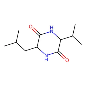 3-(1-Methylethyl)-6-(2-methylpropyl)-2,5-piperazinedione structure