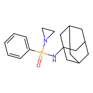 N-(Aziridin-1-YL-phenyl-phosphoryl)adamantan-1-amine structure