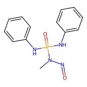 N-(Dianilinophosphoryl)-N-methylnitrous amide structure