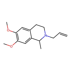 6,7-Dimethoxy-1-methyl-2-(prop-2-en-1-yl)-1,2,3,4-tetrahydroisoquinoline structure