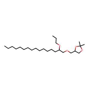 1,3-Dioxolane, 2,2-dimethyl-4-[[(2-propoxyhexadecyl)oxy]methyl]- structure
