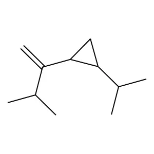 Cyclopropane, 1-(1-methylethyl)-2-(2-methyl-1-methylenepropyl)- structure