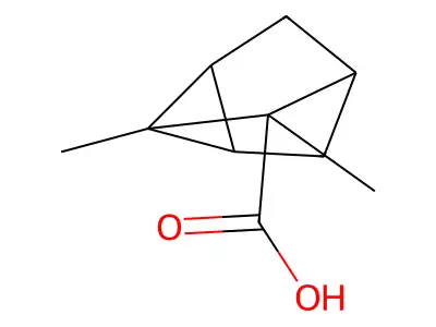 stereoisomer of 2,3-Dimethyltricyclo(2.2.1.02,6)heptane-3-carboxylic acid structure