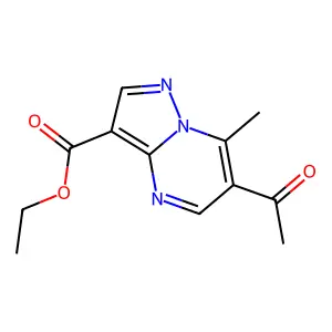 Ethyl 6-acetyl-7-methylpyrazolo[1,5-a]pyrimidine-3-carboxylate structure