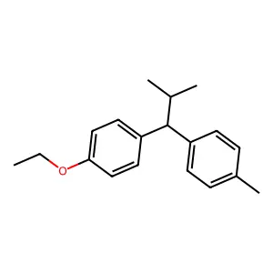 Benzene, 1-ethoxy-4-(2-methyl-1-(4-methylphenyl)propyl)- structure