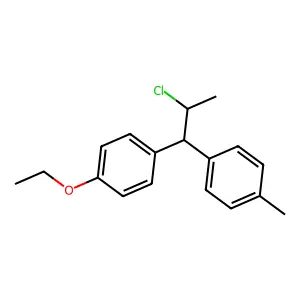 Benzene, 1-(2-chloro-1-(4-ethoxyphenyl)propyl)-4-methyl- structure