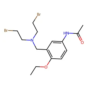Acetanilide, 3'-((bis(2-bromoethyl)amino)methyl)-4'-ethoxy- structure