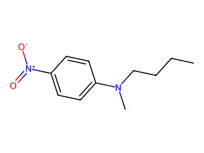 N-butyl-N-methyl-4-nitroaniline structure