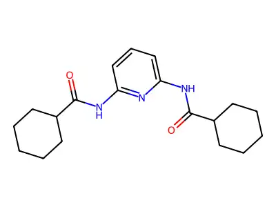 N,N'-pyridine-2,6-diyldicyclohexanecarboxamide structure