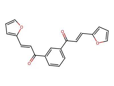 3-(Furan-2-yl)-1-[3-[3-(furan-2-yl)prop-2-enoyl]phenyl]prop-2-en-1-one structure