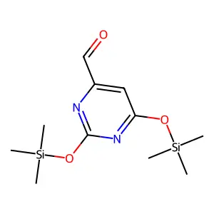 2,6-Bis[(trimethylsilyl)oxy]-4-pyrimidinecarbaldehyde structure