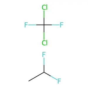Ethane, 1,1-difluoro-, mixt. with dichlorodifluoromethane structure